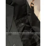 MAISON MARGIELA Patchwork Design Wool Jacket with Embroidered Logo Pocket & Suit Lining, Loose Fit, Unisex - Image 11