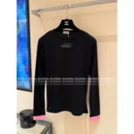 Chanel 25B Early Fall Collection 🎀 Rhinestone Logo Layered Tee - Mock Two-Layer Cotton Long Sleeve - Image 6