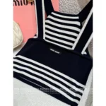 miumiu 2025SS Spring/Summer Collection 🖤 Letter Logo Sleeveless Vest - Color-Block Straps & 100% Imported Wool - Image 11