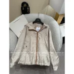 Dior 2025 Early Spring Collection ⭐️ Classic Jacquard Logo Set - Biscuit Color Windbreaker/Vest/Skirt - Image 6