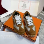 Hermes 25SS Spring/Summer Collection 👟 Breathable Mesh Trainers - Unbeatable Comfort! Custom Imported Calfskin/Suede & Goatskin - Image 17