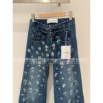 ACNE STUDIOS 25SS Niche Streetwear Design 👖 Daisy Embroidery Denim - High-Waisted Flared Jeans w/ Beaded Details 🌼 - Image 16