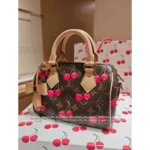 2025 Collaboration TM Nano Alma Collection 🍒 Cherry Print Leather Handbag - Full Series of Mini Totes 👜 - Image 12