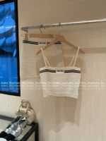 miumiu 25 Spring/Summer Collection 🤍 Korean Instagram Style Set - Knitted Tank Top & Bodycon Skirt - Image 10