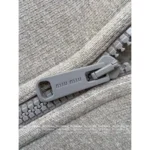 miumiu 2025SS Fall/Winter Collection 🔍 Women's Zip-Up Fleece Jacket - Cotton Sherpa w/ Wool Blend & Plush Pile - Image 4