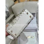 Dior Personal Collection~ Socialite's Treasured Piece ⭐️ 2025 Limited Edition Silk Satin Embroidered Beaded Snowflake Lady Dior Bag - Gift Box Packaging - Image 5
