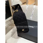 Chanel Jennie's Private Style 🖤 2025SS Early Spring Heavy Denim Tote Bag - Detachable Metal Chain ⛓️ & Drawstring Design*30*15cm💲370 - Image 9