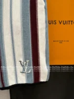 Louis Vuitton 2025SS Early Spring Collection 👔 Gender-Neutral Knit Set - Heavy Embroidery Notch Collar & Color-Block Jacquard - Image 12