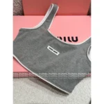 miumiu 25SS Spring/Summer Collection 🩶 Layering Essential Top - Stretchy Knit Camisole w/ Petal Hem - Image 10