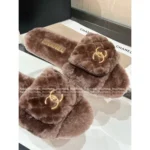 Chanel 25B Fall/Winter Collection 🐑 Backpack Buckle Slides - Shearling Loafers with Metal Logo - Image 15