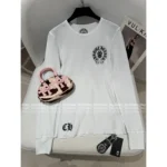 CHROME HEARTS 2025 Early Fall Collection  Back Print Flag Tee - Ribbed Long Sleeve Cotton Shirt - Image 4