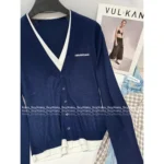 ANNANDELMAN 2025 Early Fall Two-in-One Cardigan 🆕 V-Neck Logo Wool Blend Knit Open Front - Image 4