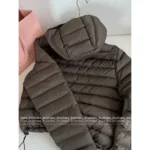 miumiu 2025SS FW Hooded Down Coat 🐻 Ultra-Light 90% White Goose Fill Jacket with Letter Logo - Image 2