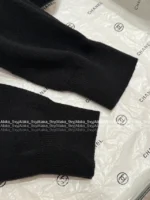 Chanel 25A Haute Atelier Collection 🔎 Heavy Crystal Embroidered Sweater - Black Cashmere Round Neck Pullover w/ Floral Motif - Image 23