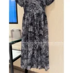 Dior 2025 Spring/Summer Collection 🌿 Forest Floral Print Maxi Dress - Short Sleeve Elegance with Botanical Motifs - Image 15