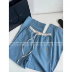 RALPH LAUREN 2025 Spring/Summer Collection 🩵 Classic Embroidered Logo Drawstring Pants - Vertical Stripe Relaxed Trousers - Image 6