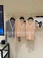 Chanel 2025SS Spring/Summer Full Collection 🎀 Color-Block Knit Set - Crew Neck Stretch Top/Dress/Tank (Brightening & Elegant) - Image 7