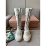 miumiu 2025 Spring/Summer Collection 🥊 Jang Wonyoung Inspired Boxing Boots - Gymnasium Tech Fabric & Suede Leather - Image 18