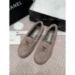 Chanel 2025 Fall/Winter Collection 🍂 "Relaxed Autumn Vibes" - Imported Suede Logo Shearling Loafers (Multiple Colors) - Image 13