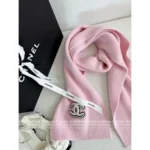 Chanel 2025B Fall/Winter Collection 🧣 Towel-Jacquard Logo Set - Cashmere Beanie & Scarf w/ Plush Texture - Image 4