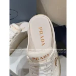Prada Lazy Girl’s Favorite! 2025S New △ Triangle Logo Genuine Leather / Metallic Accent Lace-Up Mules for Women - Image 3