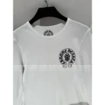 CHROME HEARTS 2025 Early Fall Collection  Back Print Flag Tee - Ribbed Long Sleeve Cotton Shirt - Image 3