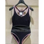 Chanel 2025 Coco Beach Collection 🩱 Crystal Logo Swimsuit Set - One-Piece & Bikini w/ Detachable Straps - Image 14