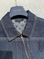 Louis Vuitton 25SS Spring/Summer Collection 🆕 Heavy Enzyme Wash Denim Set - Four-Leaf Clover Print Logo Shirt & High-Waist Shorts - Image 11
