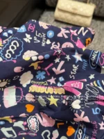 Chanel Unique Vintage Blouse 🌈 Colorful Print Sleeveless Shirt - Notch Collar w/ Letter Logo - Image 17