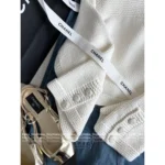 Chanel 2025A Early Spring Collection 🌸 Runway Chunky Knit Cardigan - Cropped Cream Cable Knit w/ Pockets - Image 8