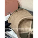 miumiu 2025 Spring/Summer Collection 🧢 Gift Box Packaging - Hand-Embroidered Letter Logo w/ Fringe Detail (Bucket Hat / Baseball Cap) - Image 13