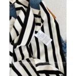 Louis Vuitton 2025SS Early Fall Collection 🔍 Jacquard Logo Stripe Tee - Round Neck Short Sleeve Knit Top - Image 3