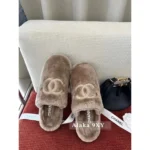 Chanel 2025 Fall/Winter Collection 🦙 Plush Big Logo Slippers - Extra-Thick Wool & Chunky Platform Sole - Image 11