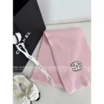 Chanel 2025B Fall/Winter Collection 🧣 Towel-Jacquard Logo Set - Cashmere Beanie & Scarf w/ Plush Texture - Image 3