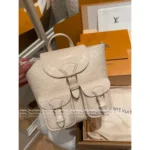 Louis Vuitton  Strawberry Mousse Pink 🎀 2025SS Classic Four-Leaf Clover Print Duma Backpack - Genuine Leather Mini Bookbag - Image 15