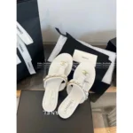 Chanel Vintage Style - Unique Design! ❗ 2025 Spring/Summer Must-Have Series - Metal Chain ⛓️ Logo Sandals / Women's Slides - Image 4