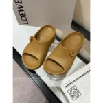 Loewe 2025 Foam Pebble Slides 🐻 Cloud Comfort Platform Sandals - Metallic Accents & Arch Support - Image 14