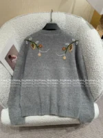 BRUNELLO CUCINELLI 2025SS Fall/Winter Collection 🩶 Artisan Floral Jacquard Cardigan - Niche Design Grey Cashmere Blend Knit - Image 20