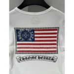 CHROME HEARTS 2025 Early Fall Collection  Back Print Flag Tee - Ribbed Long Sleeve Cotton Shirt - Image 2