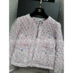 Chanel Dust Bag Packaging 🎀 2025SS Spring/Summer Collection - Crystal Button Cropped Jacket with Imported Yarn & Silk Printed Lining - Image 16