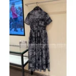 Dior 2025 Spring/Summer Collection 🌿 Forest Floral Print Maxi Dress - Short Sleeve Elegance with Botanical Motifs - Image 13