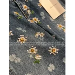 ACNE STUDIOS 25SS Niche Streetwear Design 👖 Daisy Embroidery Denim - High-Waisted Flared Jeans w/ Beaded Details 🌼 - Image 14