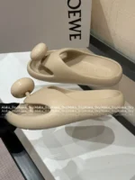 Loewe 2025/Foam Pebble Collection 🐻 Cloud Comfort Slides - Metallic Accent Platform Flip-Flops - Image 24