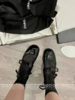 Chanel "Princess-Exclusive Mary Janes" 👸 Keep Edition - Patent Leather Doll Shoes w/ Bookbag Buckle - Image 19