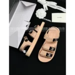 Chanel 2025M CoCo Beach Resort Collection 🖤 Crystal Logo Platform Sandals - Adjustable Straps & Beach-Ready Sole - Image 3