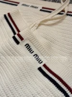 miumiu 25 Spring/Summer Collection 🤍 Korean Instagram Style Set - Knitted Tank Top & Bodycon Skirt - Image 7