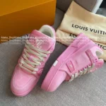 Louis Vuitton 2025 Summer Collection 🌸 Premium Couple Trainer Sneakers - Sakura Pink w/ Gift Box Packaging (Other Colors: Contact Customer Service) - Image 15
