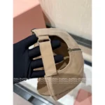 miumiu 2025 Spring/Summer Collection 🧢 Gift Box Packaging - Hand-Embroidered Letter Logo w/ Fringe Detail (Bucket Hat / Baseball Cap) - Image 12