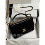 Chanel 2025S Sakura Pink Edition 🌸 Heavy Crystal-Embellished CC Handle Bag - Trendy Letter Logo w/ Detachable Chain ⛓️ - Image 26