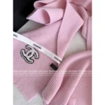 Chanel 2025B Fall/Winter Collection 🧣 Towel-Jacquard Logo Set - Cashmere Beanie & Scarf w/ Plush Texture - Image 2